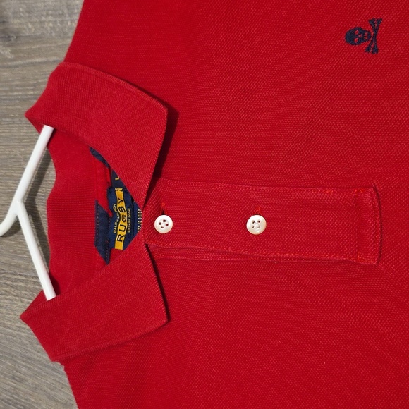Vintage Rugby Ralph Lauren Short Sleeve Polo with Skull & Cross Bones Embroidery - Picture 2 of 16
